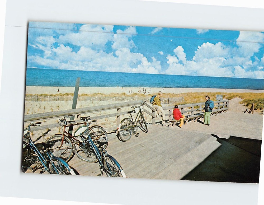 Postcard Time Out Beach Scene National Seashore Cape Cod Massachusetts USA