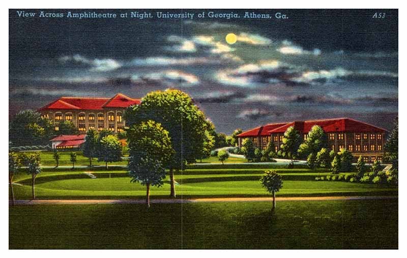 Postcard SCHOOL SCENE Athens Georgia GA m/09 AP2688