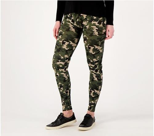 Breezies Seamless Tummy Smoothing Legging (Camo, S) A553904