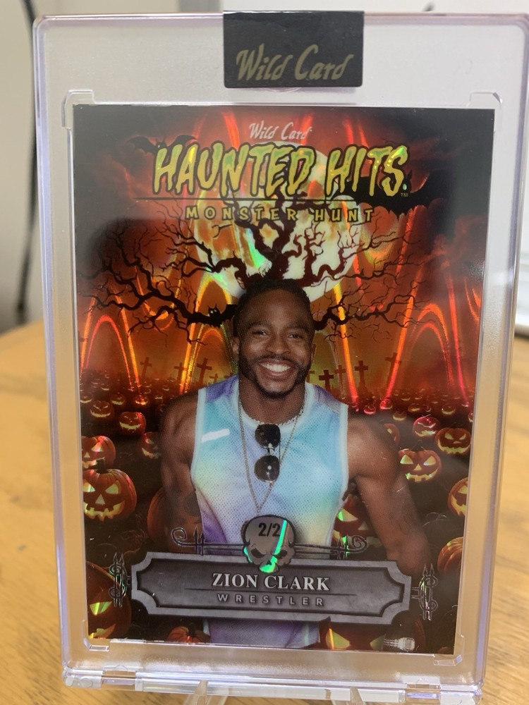 Zion Clark 2/2 Wild Card Haunted Hits Monster Hunt Raywave