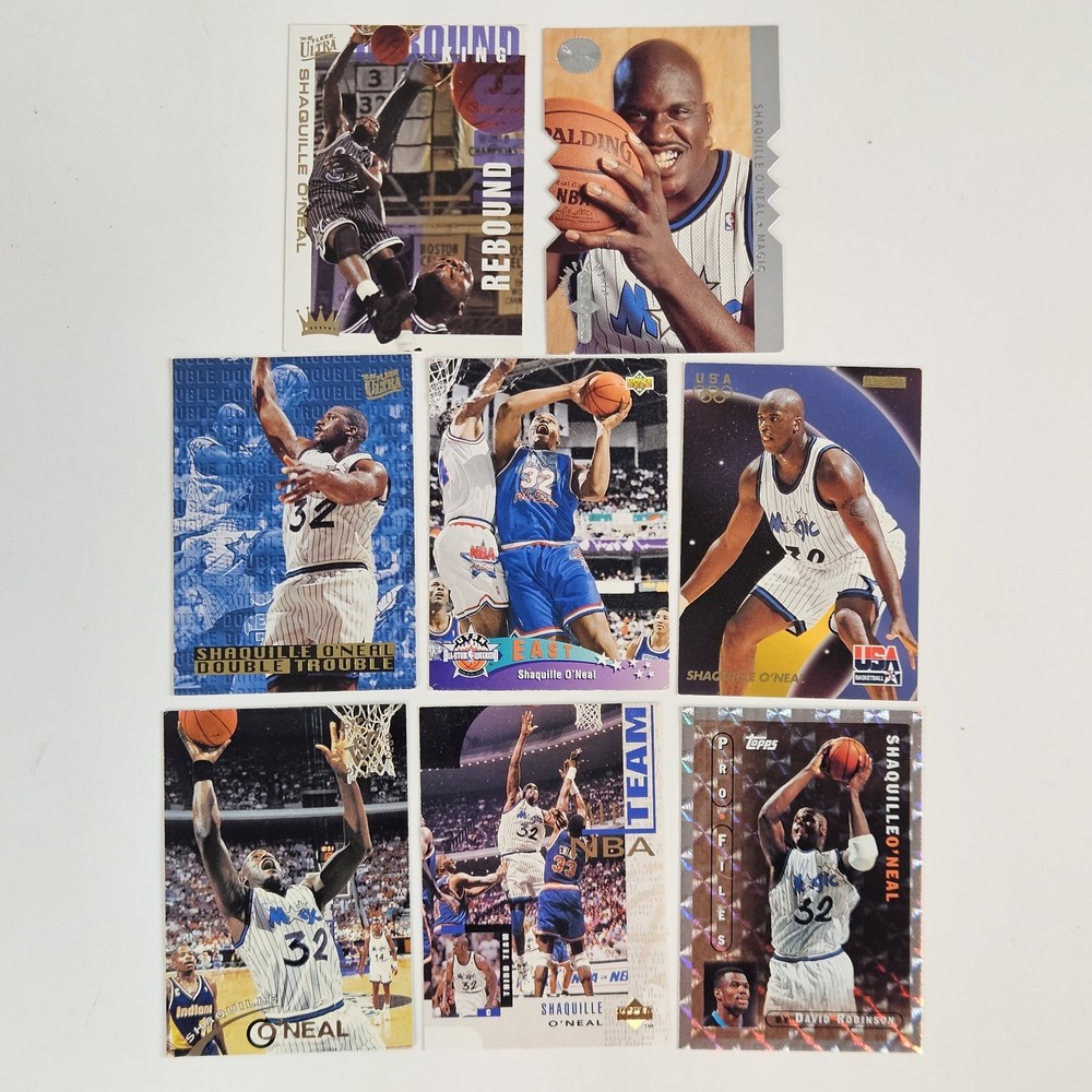 Shaquille O'Neal Lot of 8 Cards Orlando Magic Upper Deck Topps Fleer Skybox