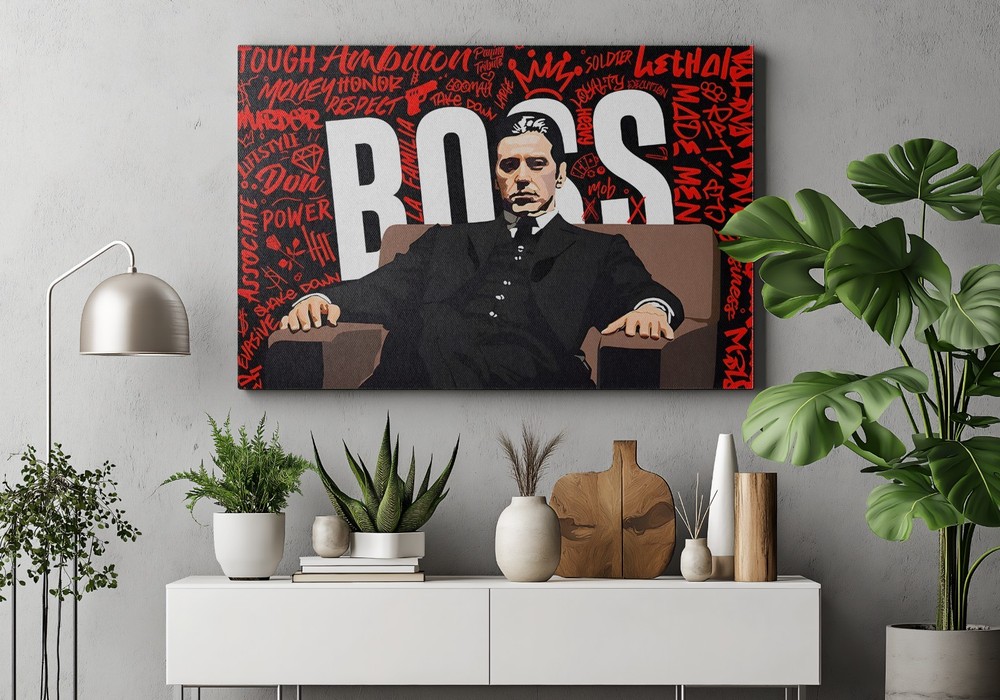 Tony Montana Boss Poster or Canvas - Scarface Movie Wall Art