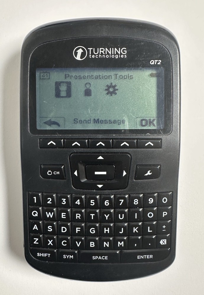 TURNING TECHNOLOGIES QT2 RESPONSE DEVICE CLICKER RCQR-02-Included New BatteriesFree Shipping