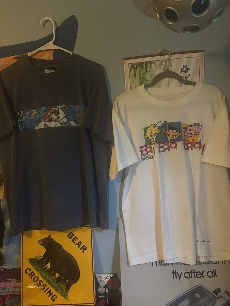 Vintag Cartoon Network Box Logo Shirt Bundle L Dexters Lab / Ed Edd N Eddy