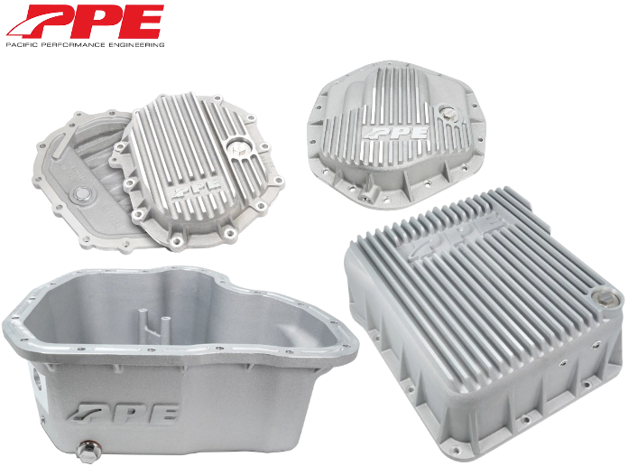 PPE Deep Transmission Pan and Diff Covers for 2011-2016 GM 6.6L Duramax