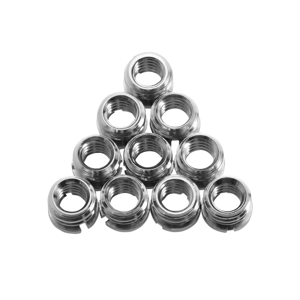 LEDMOMO 10PCS 1/4 to 3/8 Inch Camera Tripod Thread Adapter Conversion Nut Screws for US Compatibility