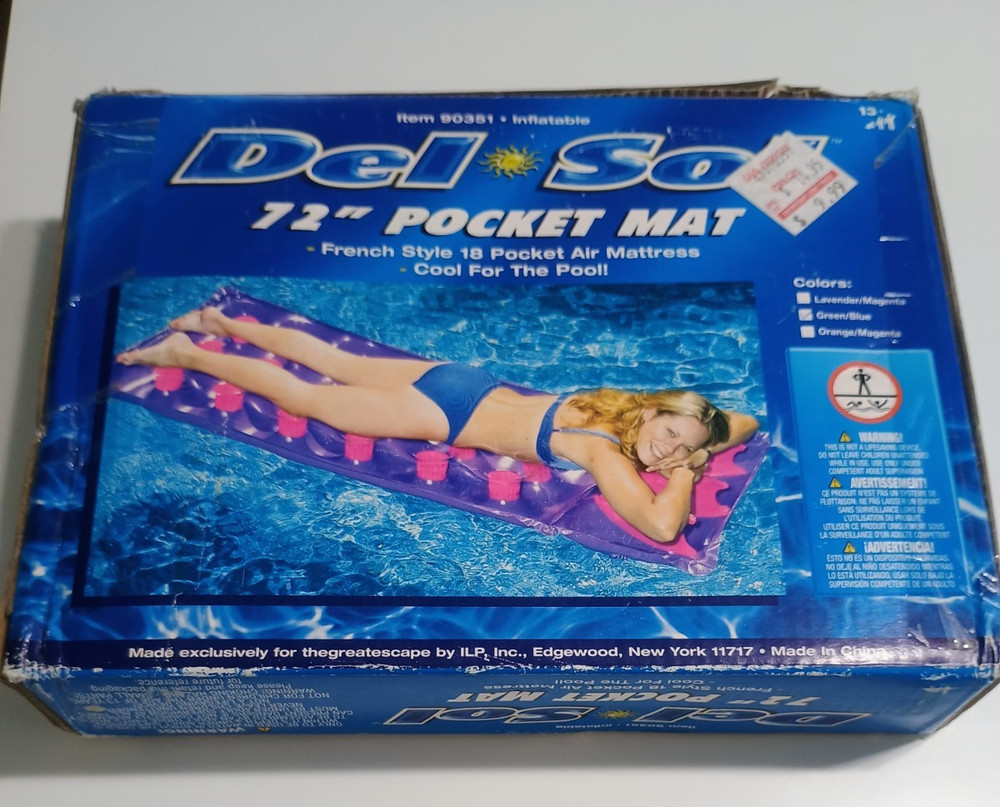 VTG NIB Swimline Inflatable Air Mattress 72