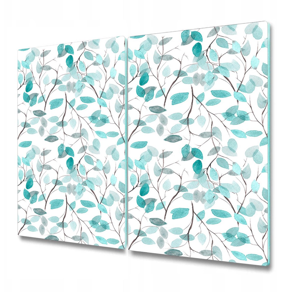 Glass Surface Protector Mint Branches | Watercolour Spring Leaves | 2x30x52