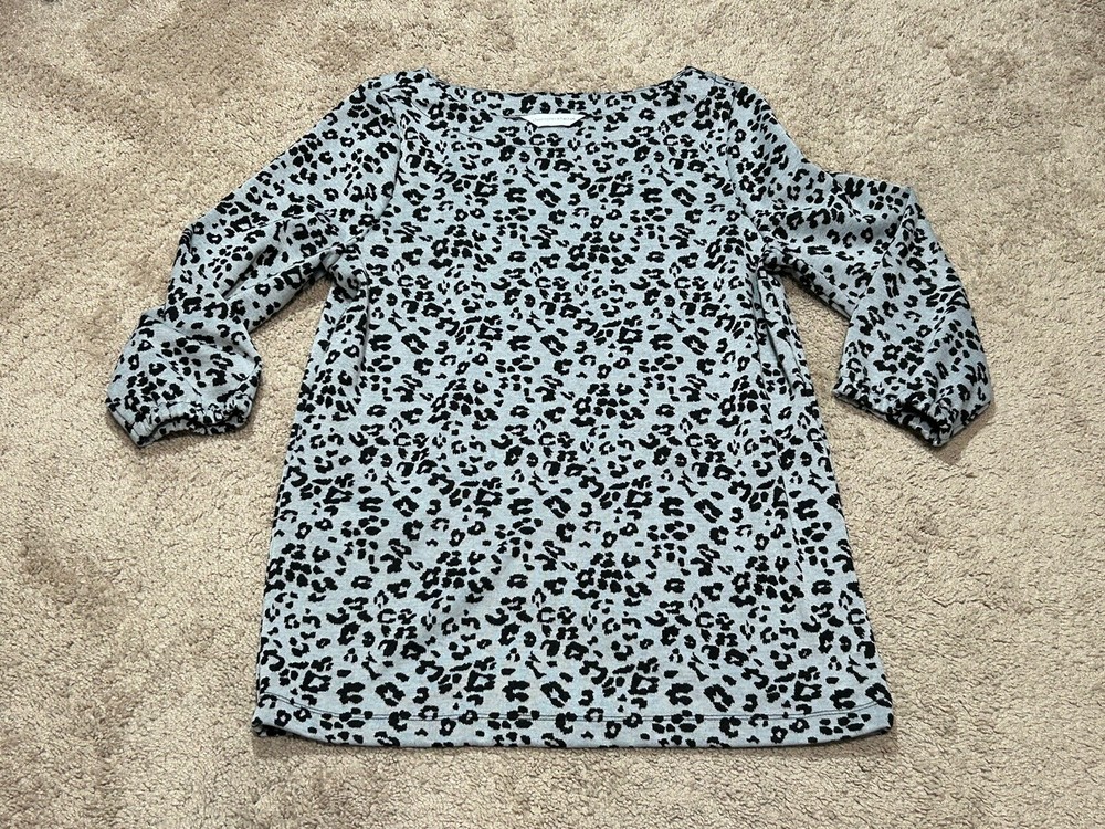 Christopher & Banks Womens Shirt Size Medium Multicolor Animal Print Comfort
