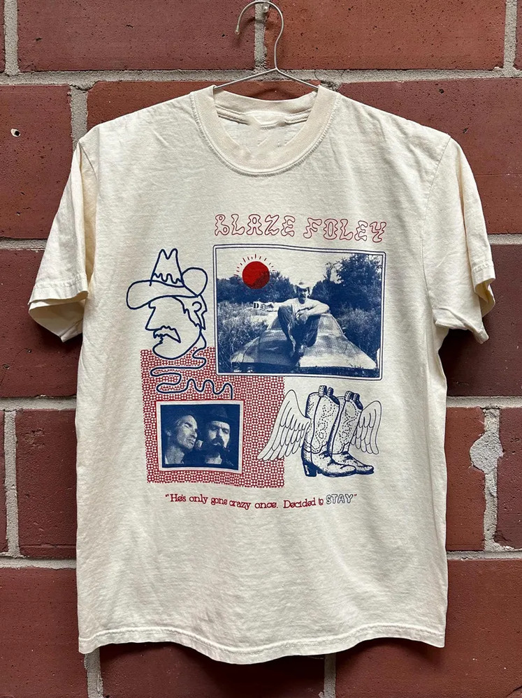 Vintage Blaze Foley fan art Shirt Cotton Tour Concert Unisex Size S -5XL