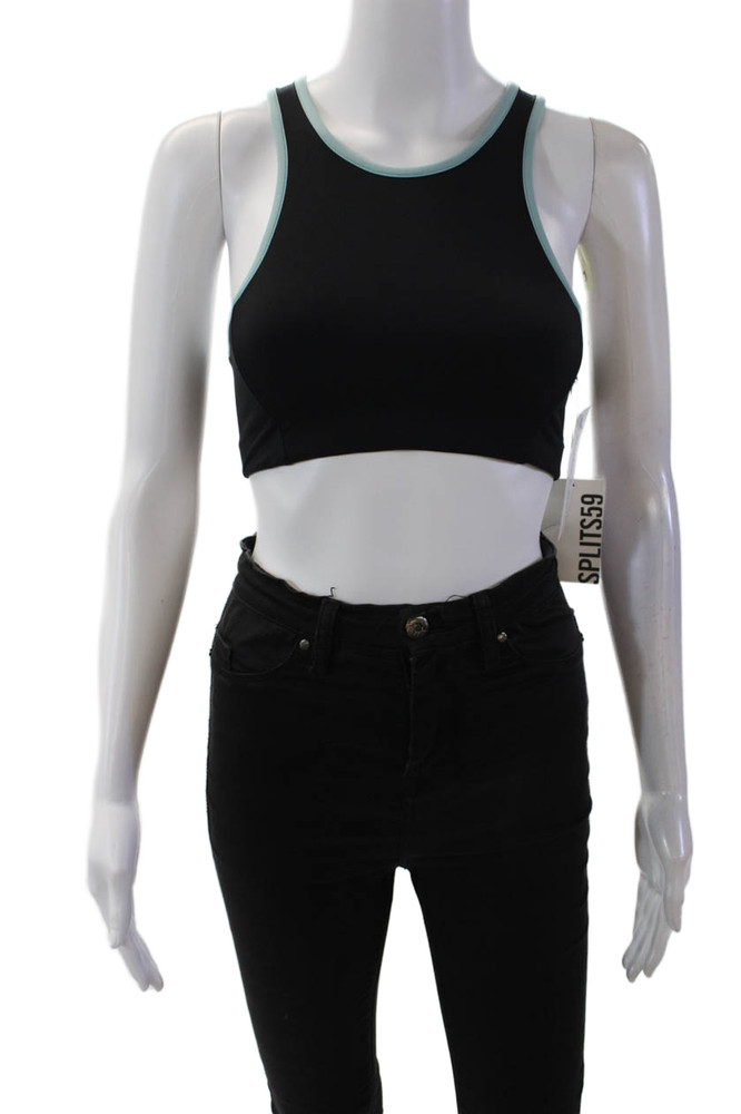 Splits59 Womens Activewear Blake Rigor Racerback Sports Bra Black Size LFree Shipping in US $100+ Orders | $6.95 Orders Below