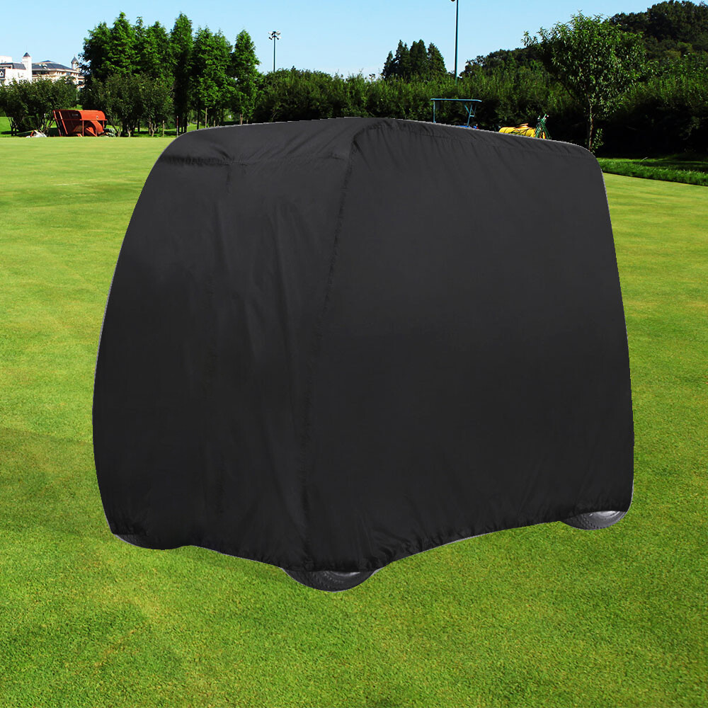 Waterproof 4-Passenger Golf Cart Cover with Zipper Storage for EZGO Club Car Yamaha