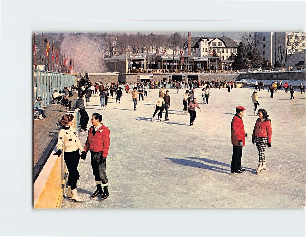 Postcard Ice Skating Rink Concord Hotel Kiamesha Lake NY