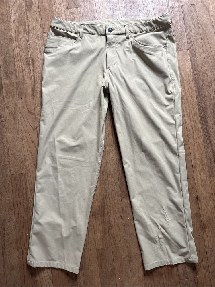 Luluemon Men’s Pants Size 36X29 Beige Chino Straight Leg Polyester