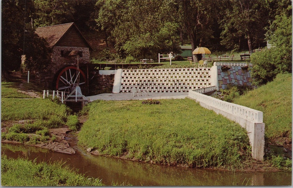 McGrgeor Iowa~Ye Ol Mill Memo of Yore~Vintage Postcard
