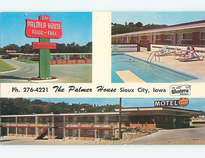 Unused Pre-1980 PALMER HOUSE MOTEL & RESTAURANT Sioux City Iowa IA u4663@
