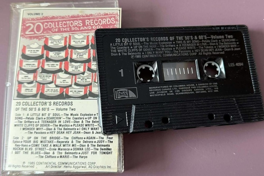 Various - 20 Collectors Records of the 50's & 60's Vol. 2 Cassette Tape VG+ C29