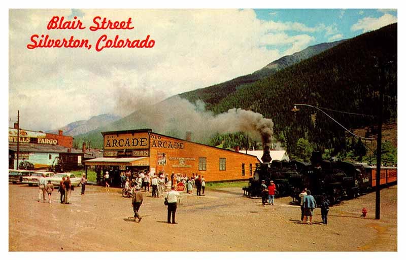 Postcard TRAIN SCENE Silverton Colorado CO m/09 AQ1386