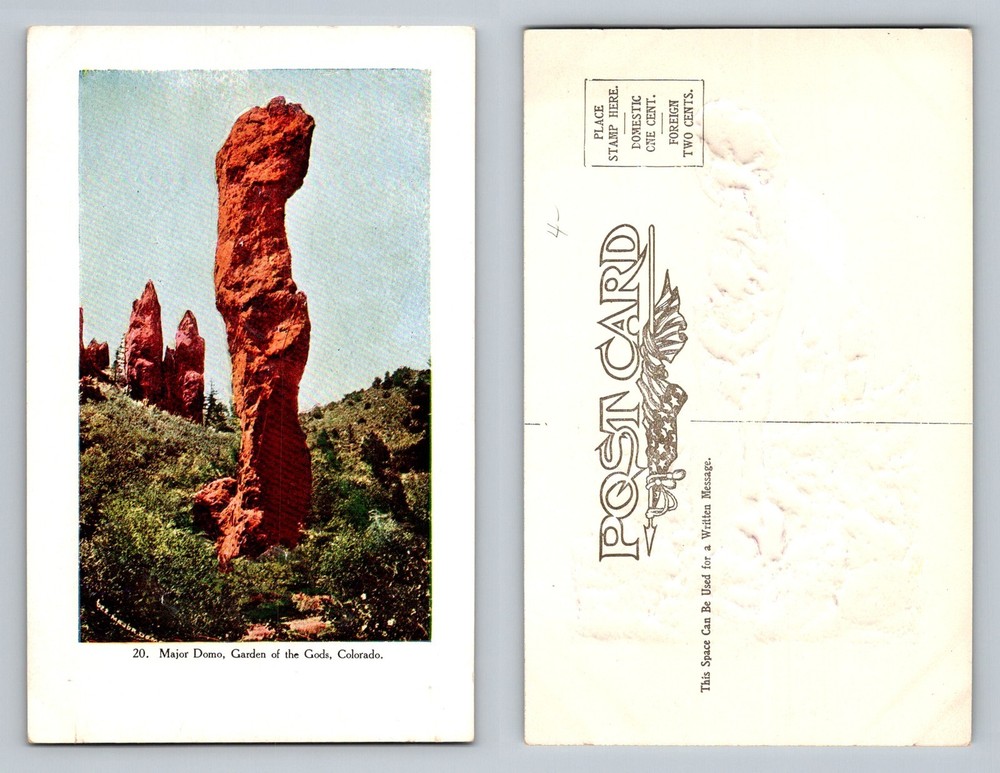 Colorado Springs, CO-Colorado, Major Domo Garden of the Gods Vintage Postcard
