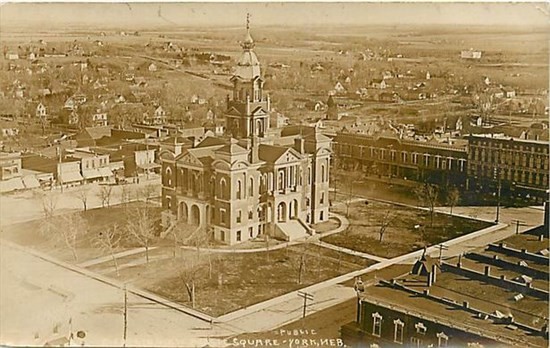 NE, York, Nebraska, Public Square, Huffman's, RPPC