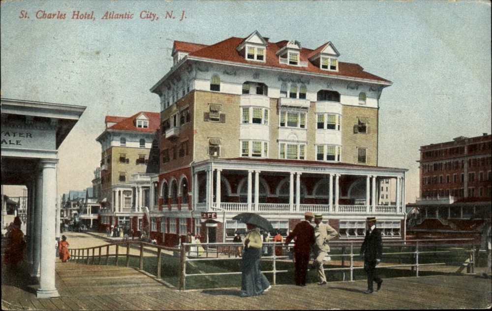 St Charles Hotel Atlantic City New Jersey vintage postcard n247