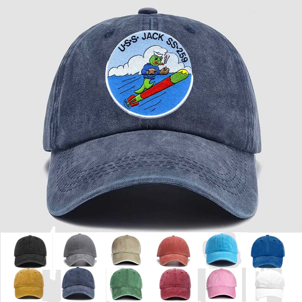 Custom Embroidered Hat SS-259 USS Jack, Veteran Cap, Trucker Hat, Gift Idea