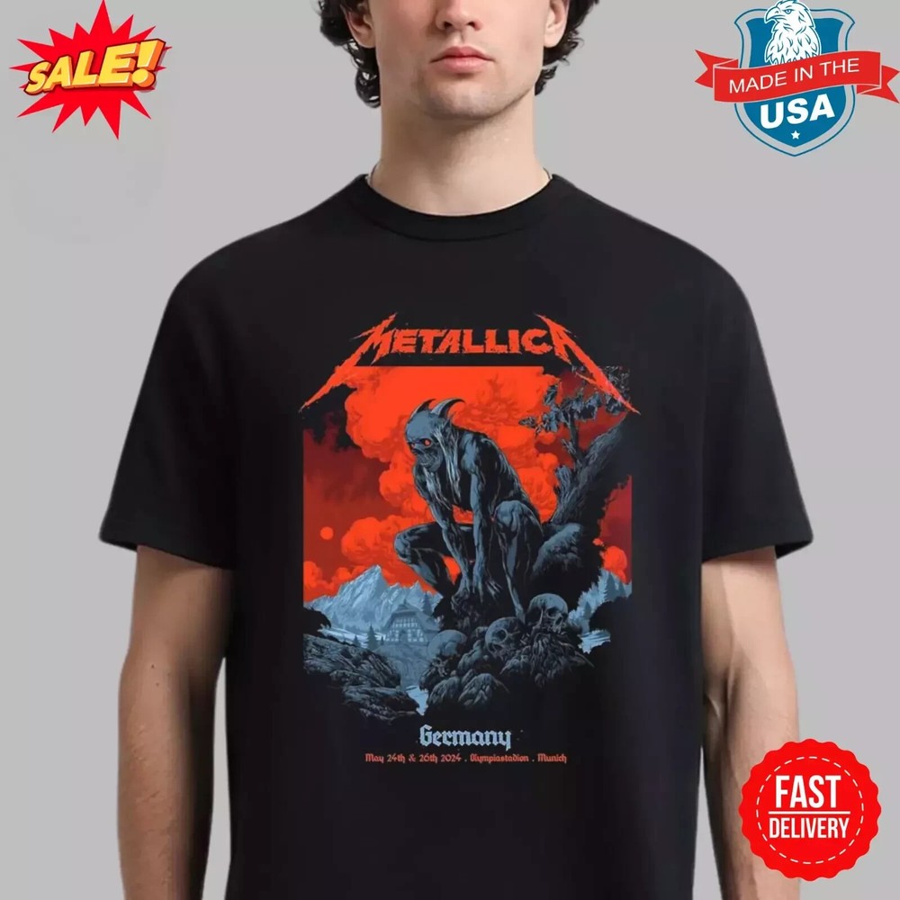 Metallica Germany Merch For The Munich Pop Up M72 World Tour 2024 T-Shirt