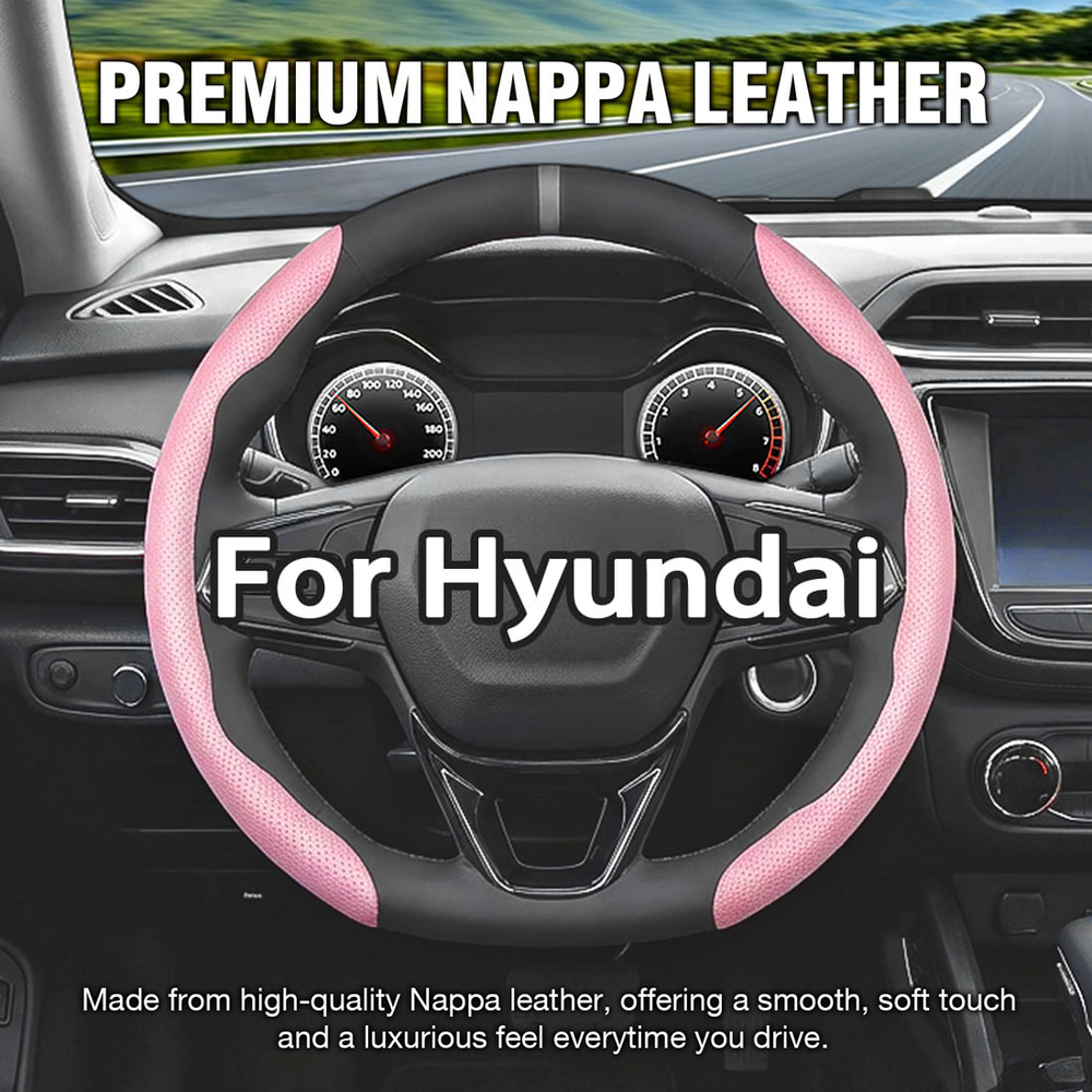 Car 2PCS Segmented Steering Wheel Cover fits Hyundai Ioniq Elantra Sport 17-22