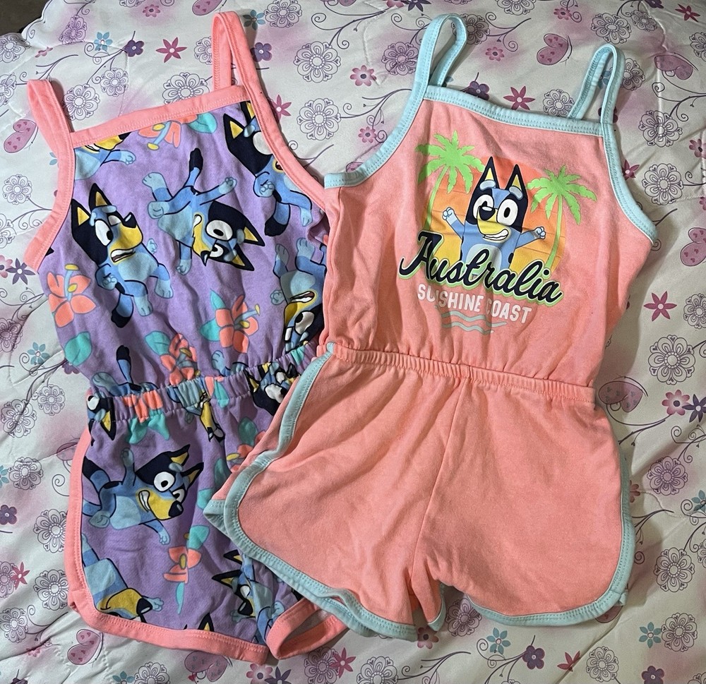 Disney Bluey Girls Set Of 2 Romper Size 5T