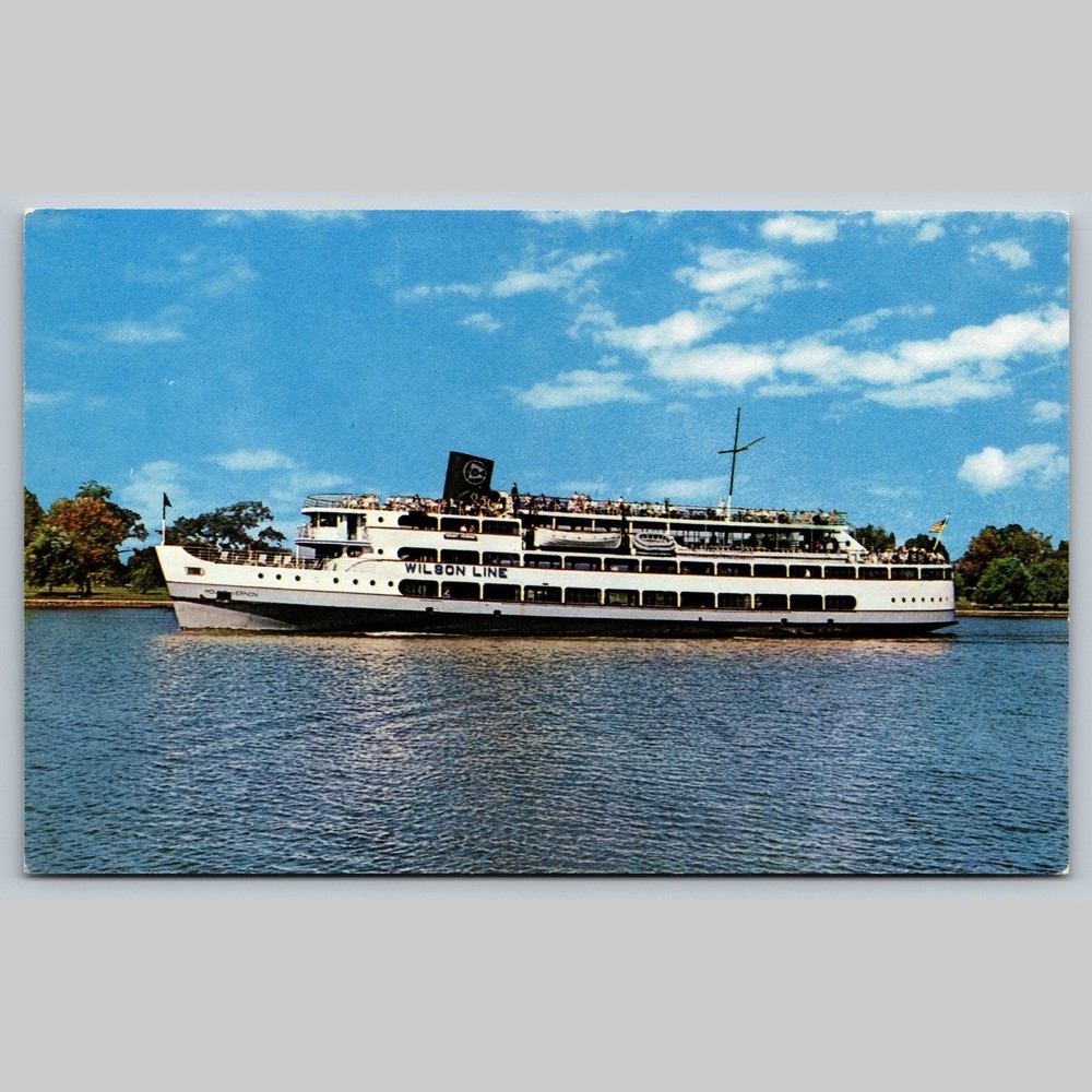 Postcard S.S. Mount Vernon Wilson Line Washington D.C. Scenic Cruise