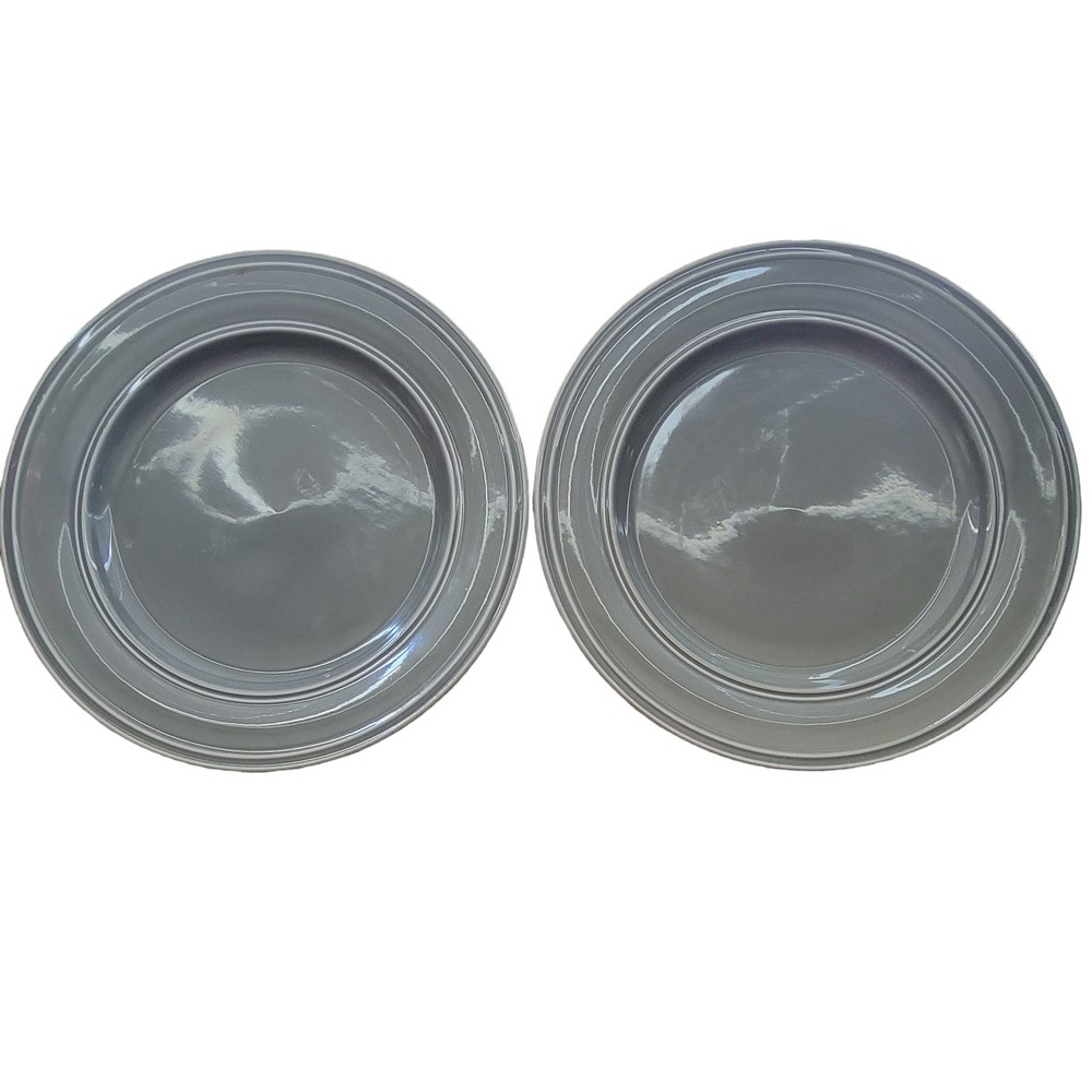 Better Homes Gardens Admiraware 2-Piece Grey Dinner Plate Set