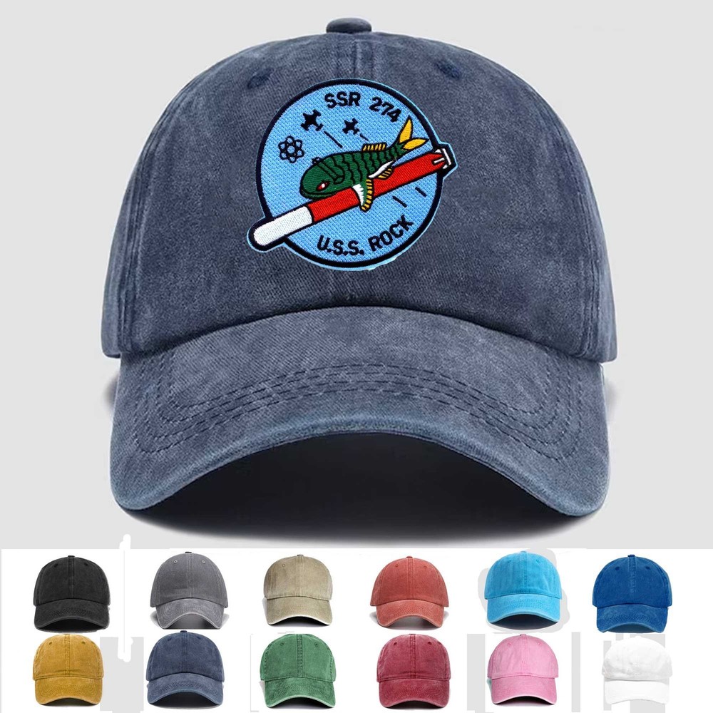 Custom Personalization Embroidered Hat SSR-274 USS Rock, Veteran Cap, Gift Idea