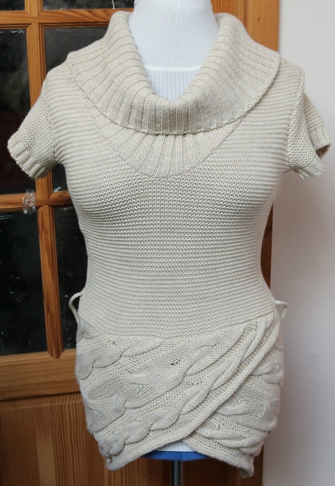 Jane Norman (Stone) Knitted Tunic Dress Size 12
