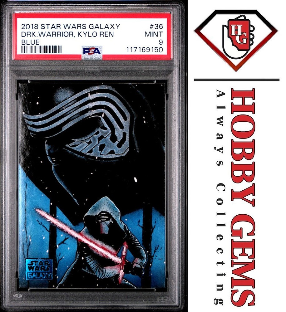 KYLO REN PSA 9 2018 Topps Star Wars Galaxy Dark Warrior Blue #36