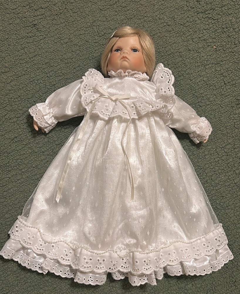 16” Gifts By House Of Lloyd Christening Day Porcelain Doll  Refurbished
