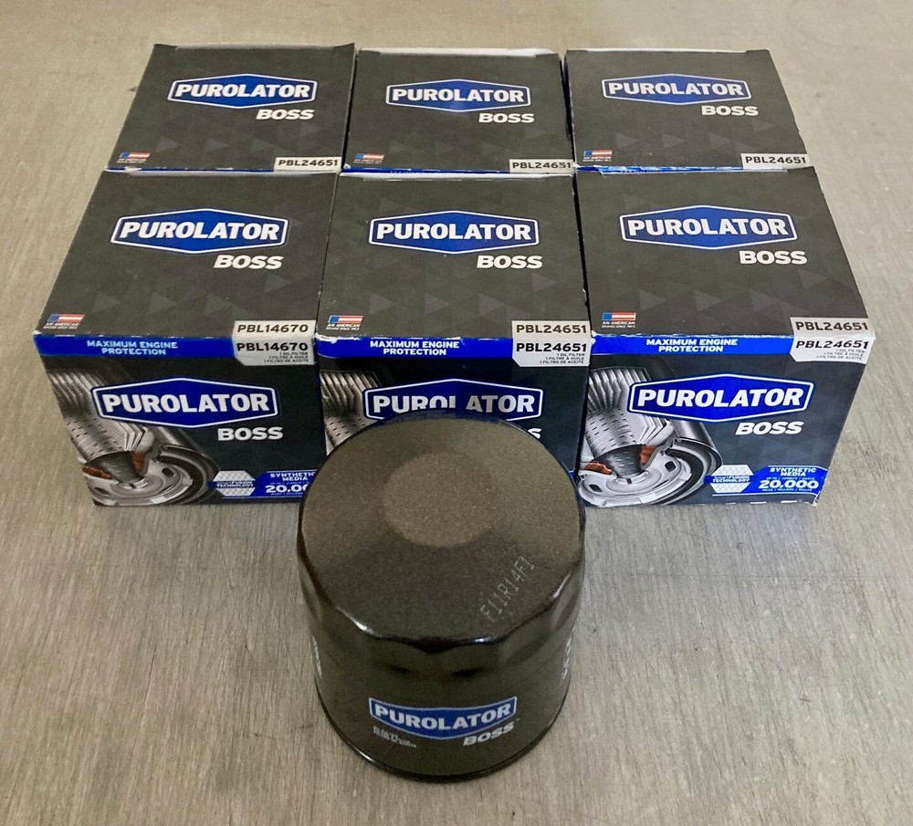 6 Purolator BOSS PBL24651 Oil Filter Case Fits XG2 M1-210A 51372XP PH820XL  