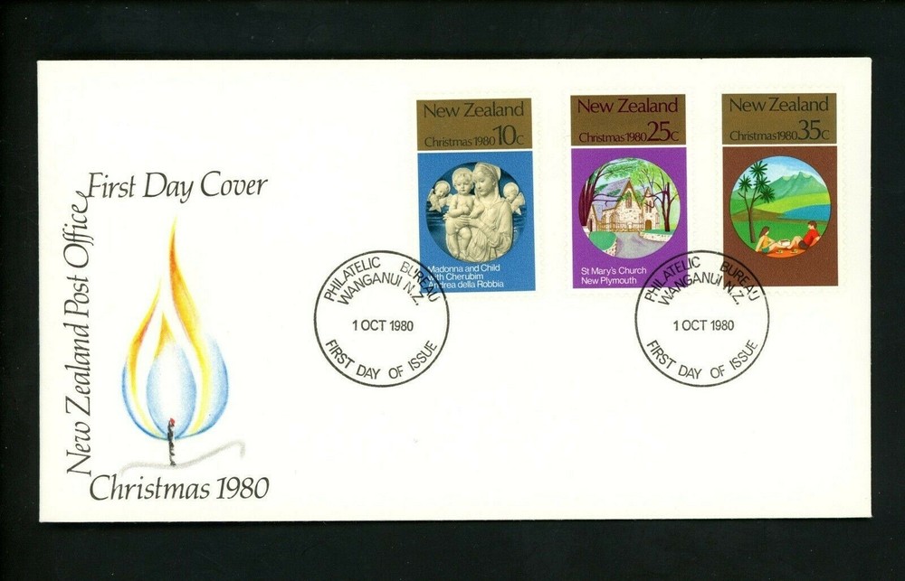 Postal History New Zealand FDC #715-717 Religion Christmas Mary Jesus 1980