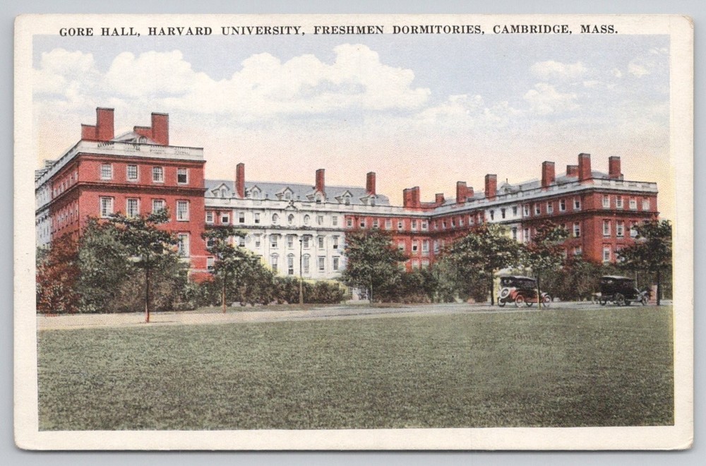 Gore Hall Harvard University Freshmen Dormitories Cambridge MA Postcard
