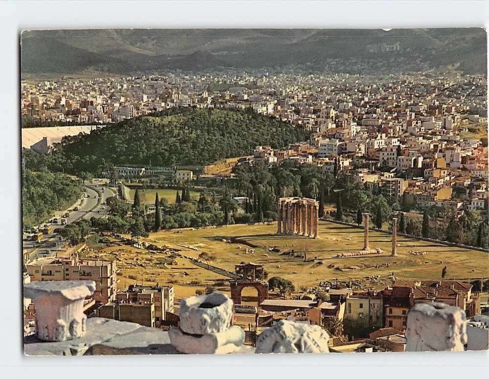 Postcard Aerial View Athens Greece