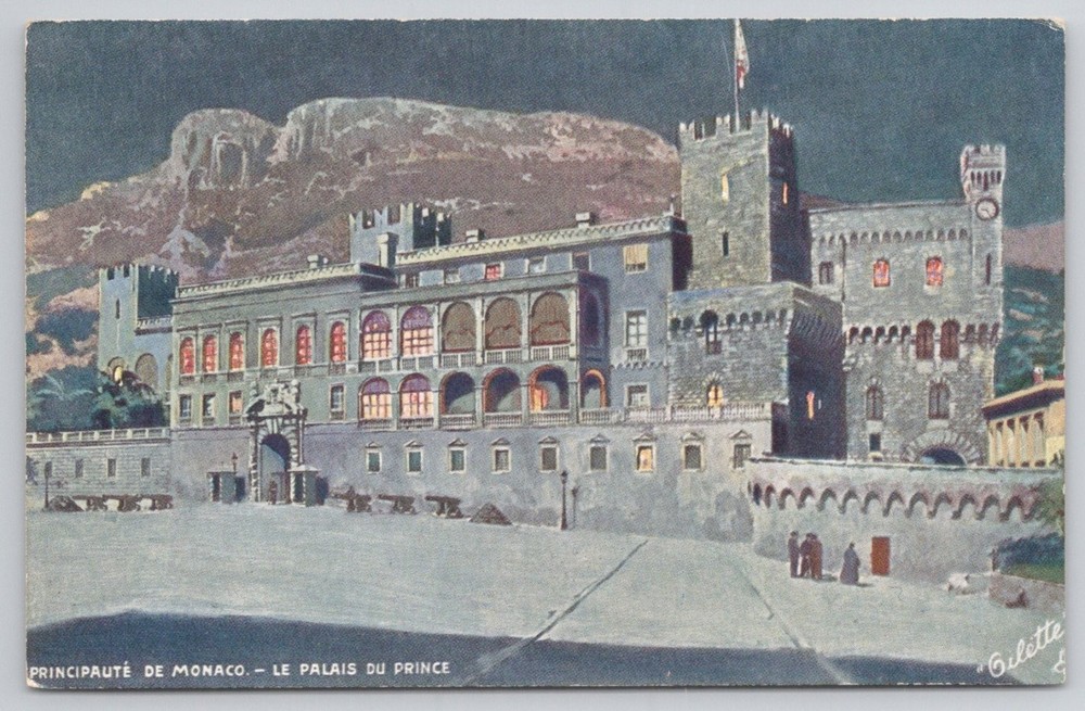 Monaco Prince's Palace Oilette Postcard Raphael Tuck Monte Carlo