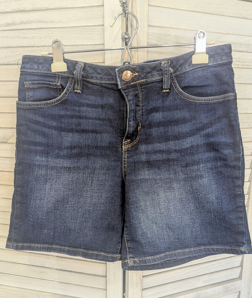 Seven7 Sz 10 Jean Shorts Blue Weekend Short Low Rise Stretch Denim Women's