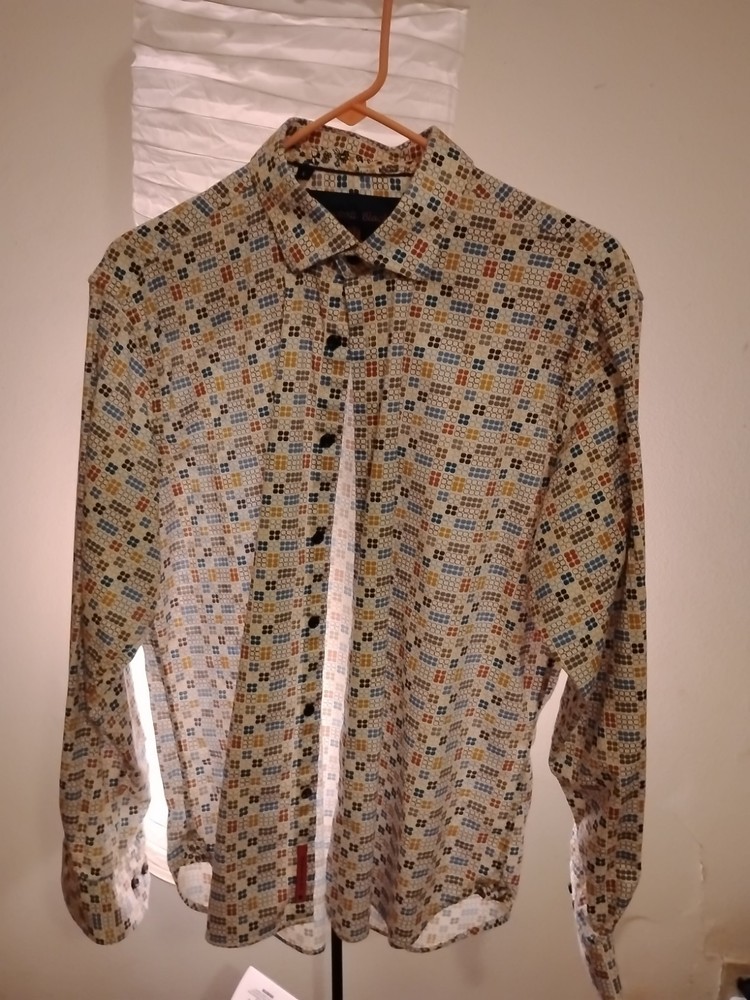 Visconti Black Button Down Shirt