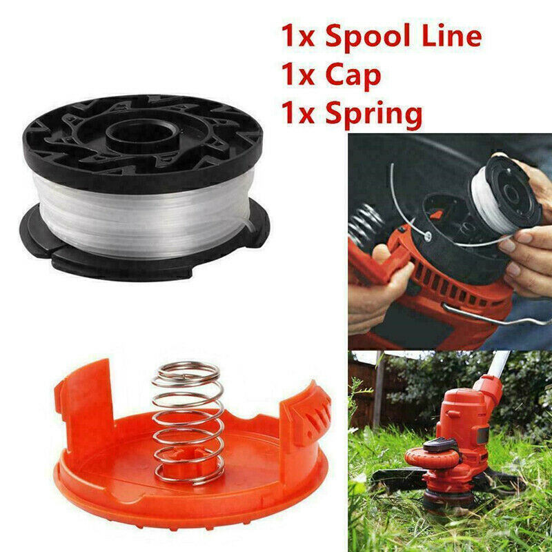 Black & Decker String Trimmer Replacement Orange Cap with Spool Line  