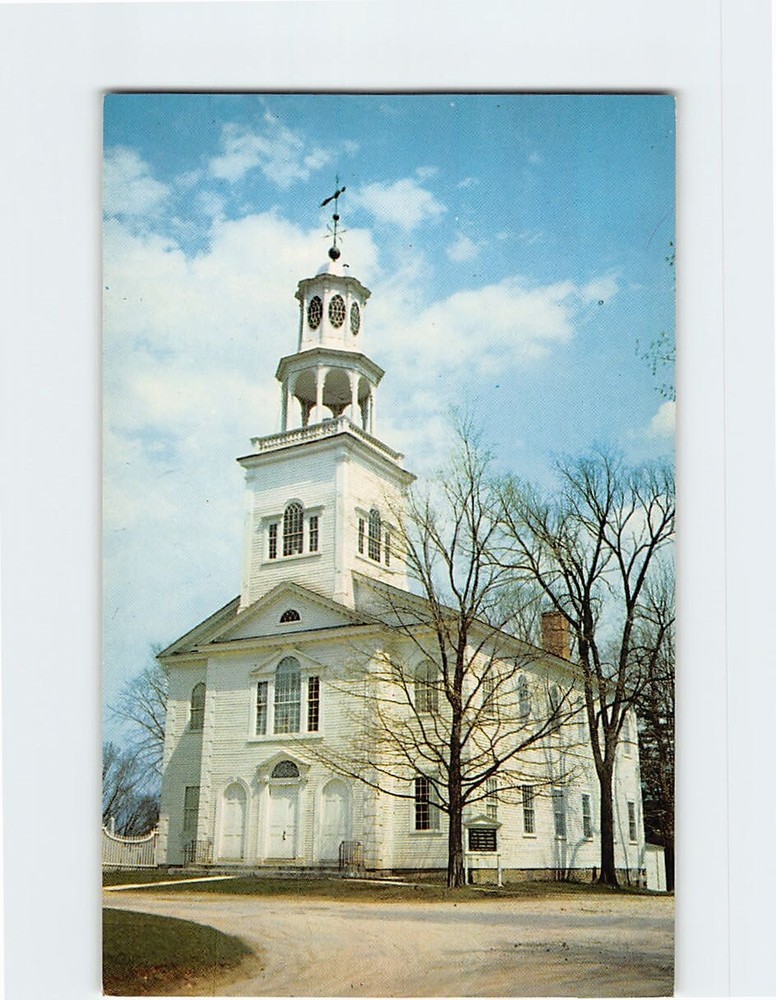 Postcard Old First Church of Bennington Vermont USA