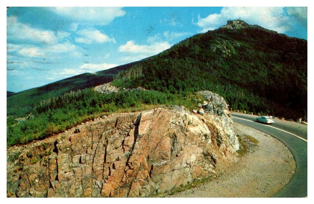 1957 Castle & Summit at Whiteface Mountain Highway New York Vintage Postcard