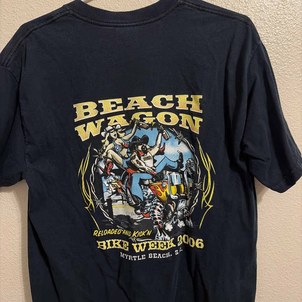 Motorcycle Myrtle Beach Bike Week Shirt Mens Large Black