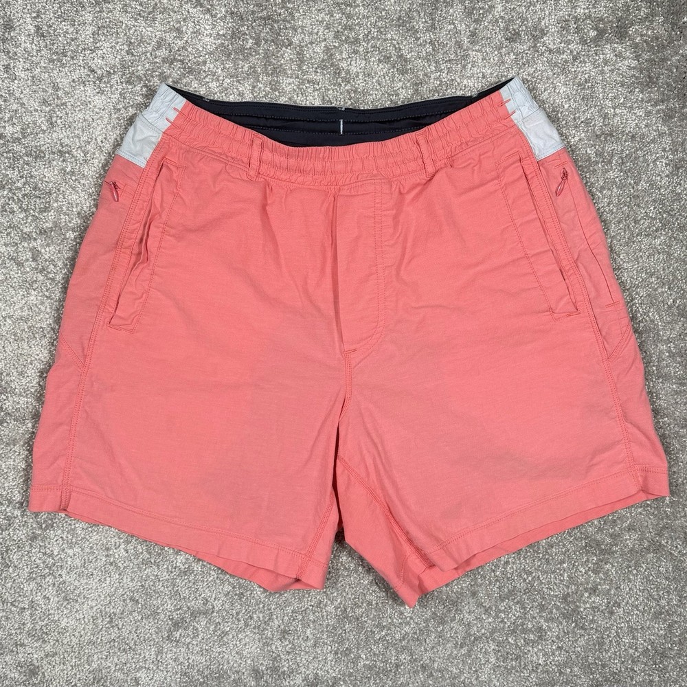 Birddogs Men’s Shorts Boom For Your Boomstick Coral & Gray Lined Gym Casual Sz M