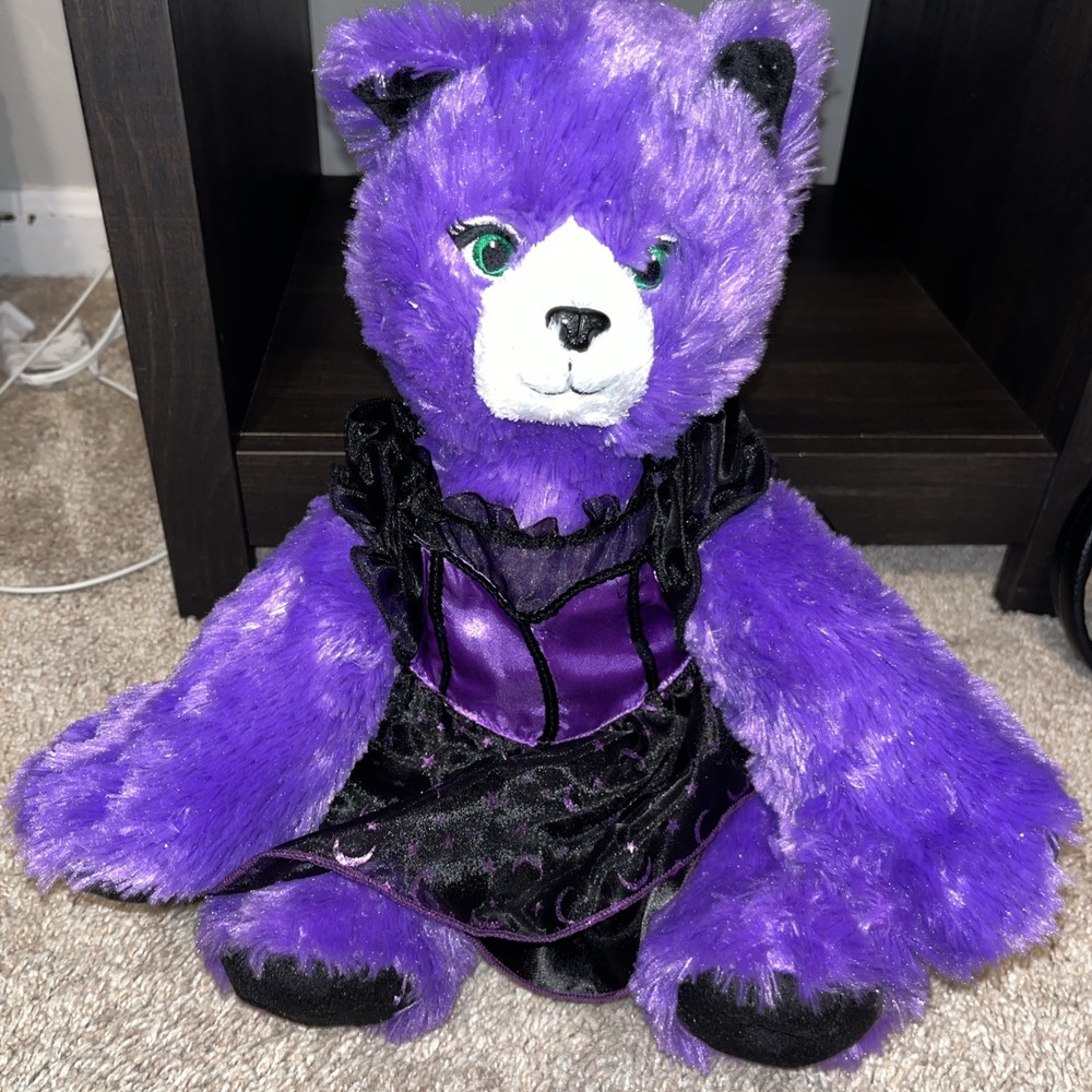 BUILD A BEAR PURPLE HALLOWEEN KITTY CAT WITH Dress Plush (HALLOWEEN) 12