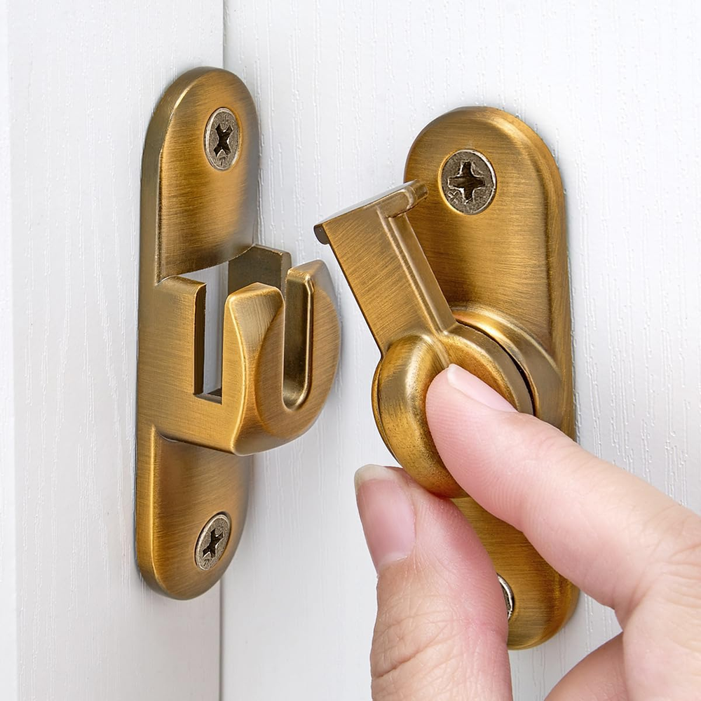 90/180 Degree Zinc Alloy Barn Door Gate Lock Flip Latches Hardware