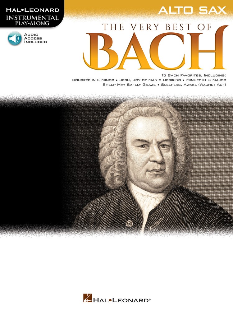 The Very Best of Bach for Alto Sax Solo Sheet Music Play-Along Book Online Audio